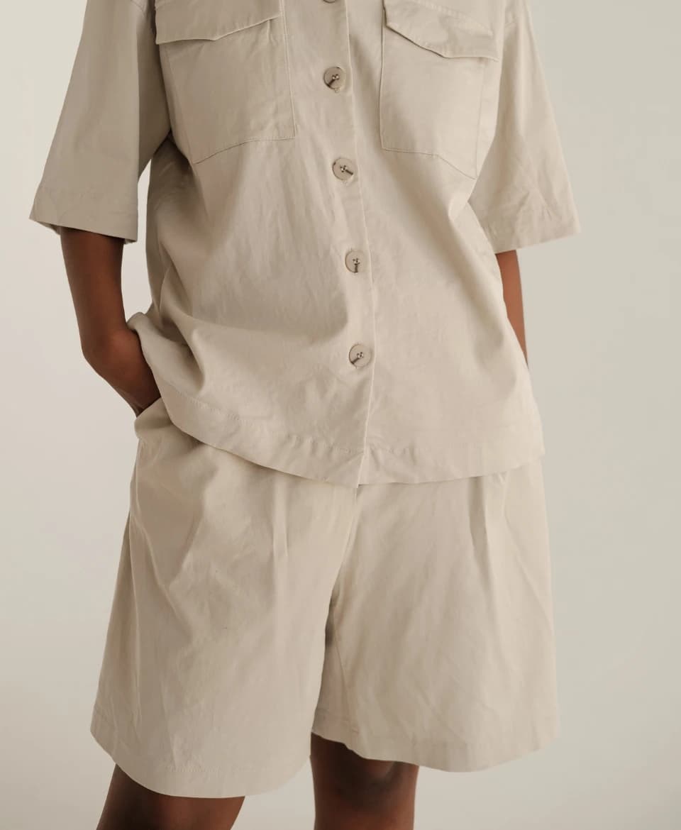 Men's Wide Silk Bermuda Shorts